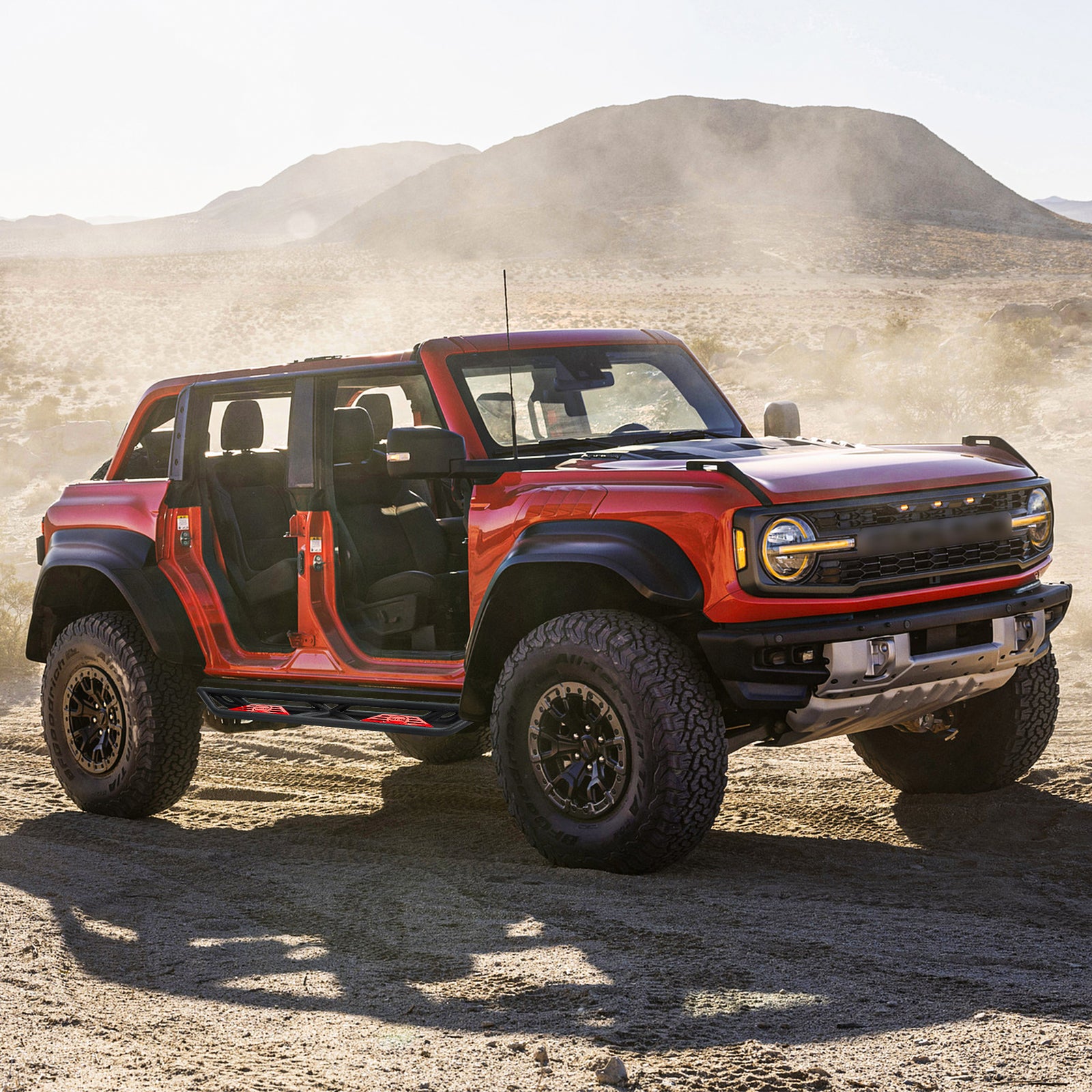 Heavy-Duty Carbon Steel Side Steps for 2021-2026 Ford Bronco 4-Door