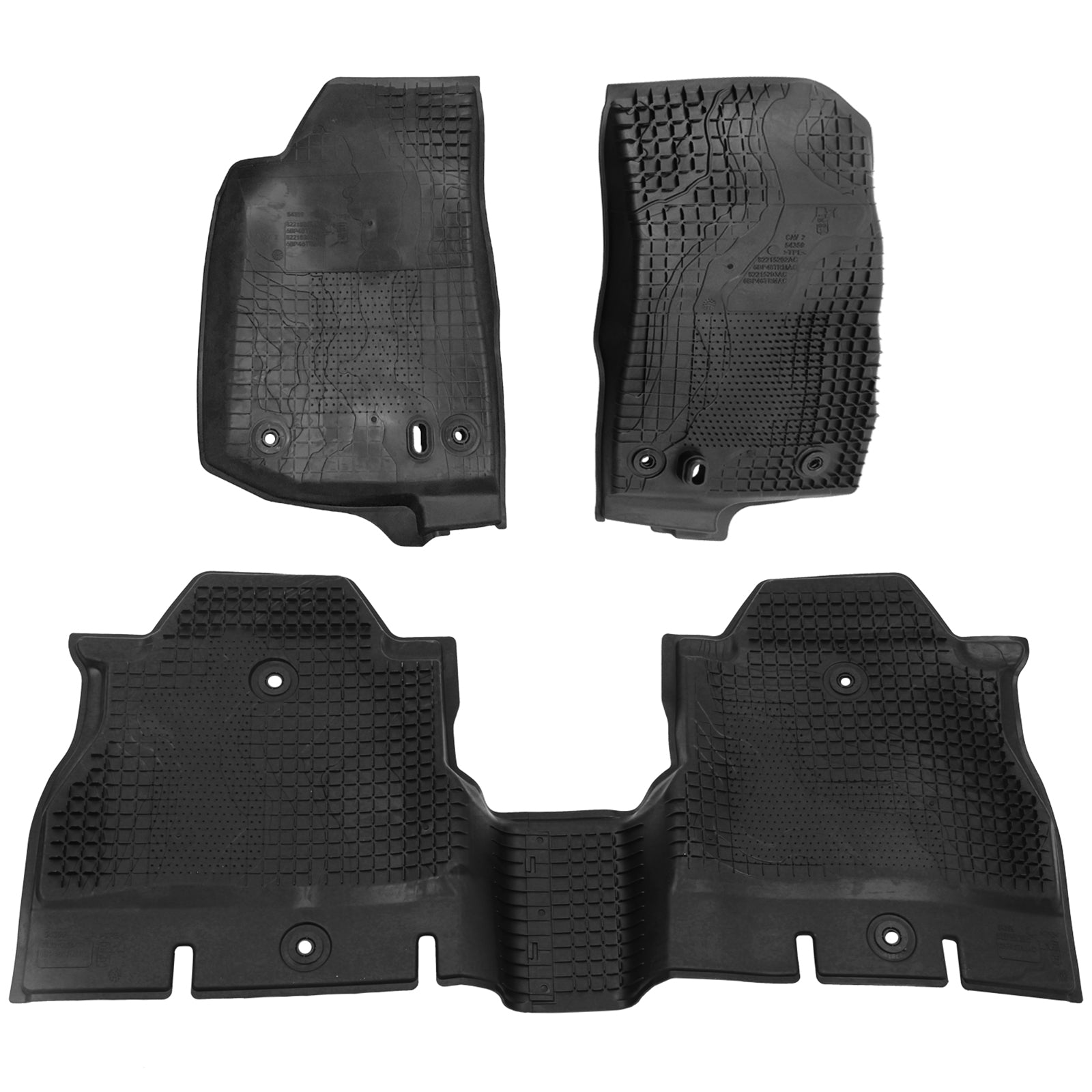 '18-'26 Jeep Wrangler JLU 4-Door Front & Rear TPE Floor Mats
