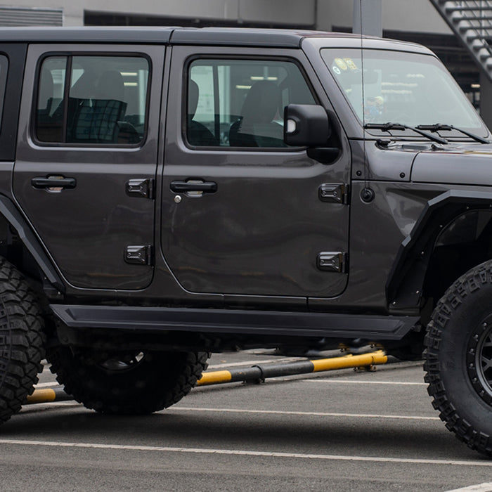 Jeep Running Boards Blade Series Carbon Steel Tubing for Jeep Wrangler 4xe JLU 4-Door (2018-2025）