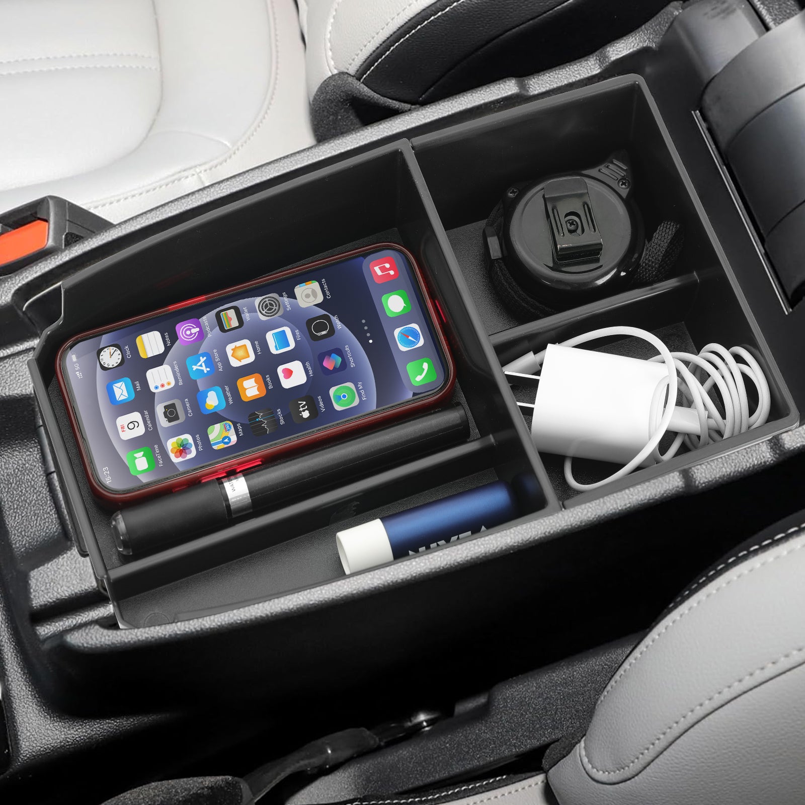Ford Bronco Sport (2021-2023) Console Organizer - Custom Fit Storage Box (2PCS) (Not compatible for Bronco)