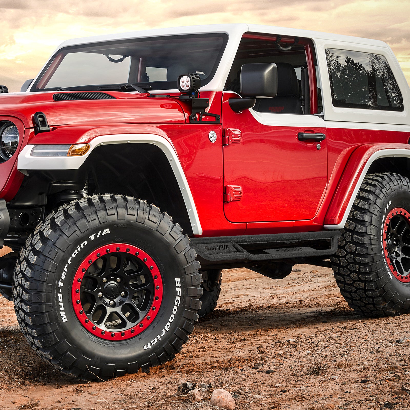 Entry-Level Carbon Steel Running Boards Side Steps for 2018-2026 Jeep Wrangler JL 2-Door