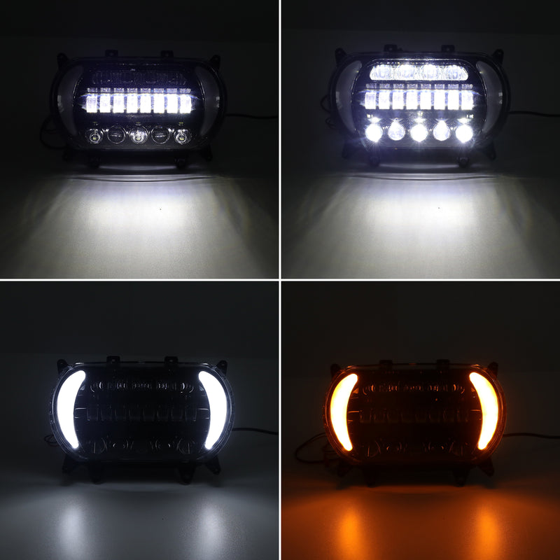 Harley-Davidson '15-'25 Road Glide 5.75" Black Dual Headlights with DRL and Turn Signals