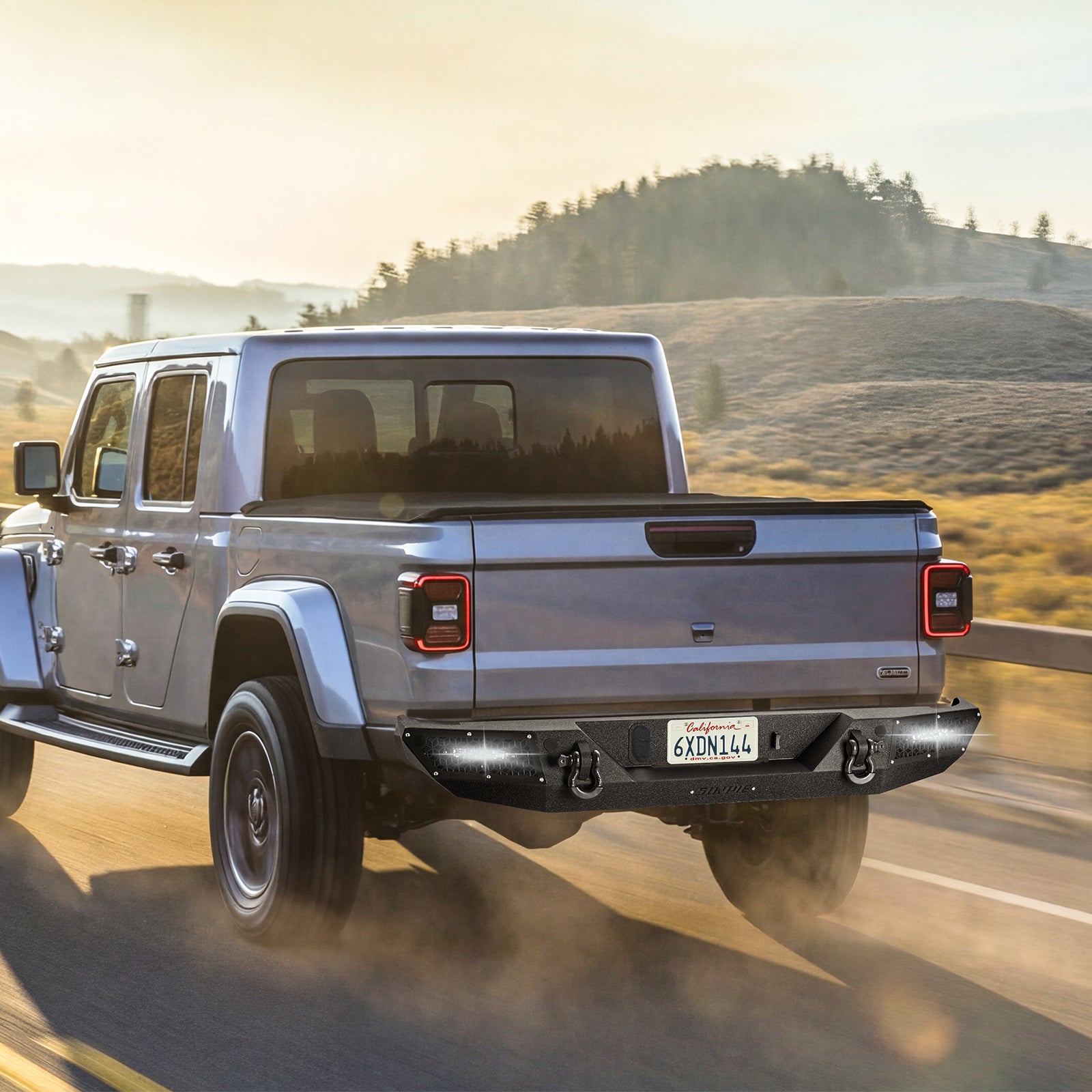 '19-'26 Jeep Gladiator JT Heavy-Duty Carbon Steel Rear Bumper (6 Colors Available)