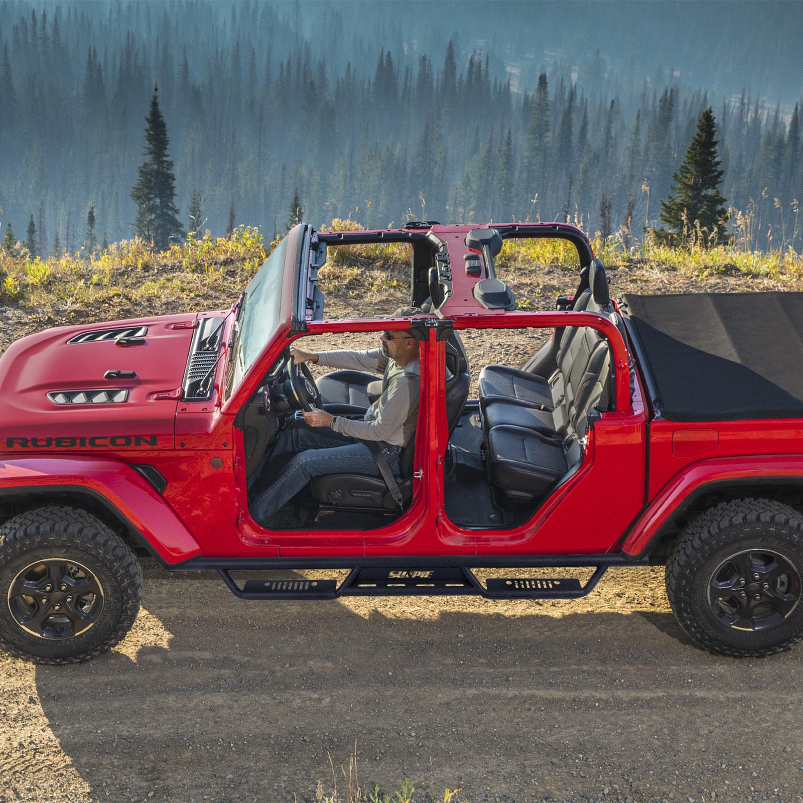 Entry-Level Running Boards for 2019-2026 Jeep Gladiator JT, Bolt-On Side Steps Nerf Bars