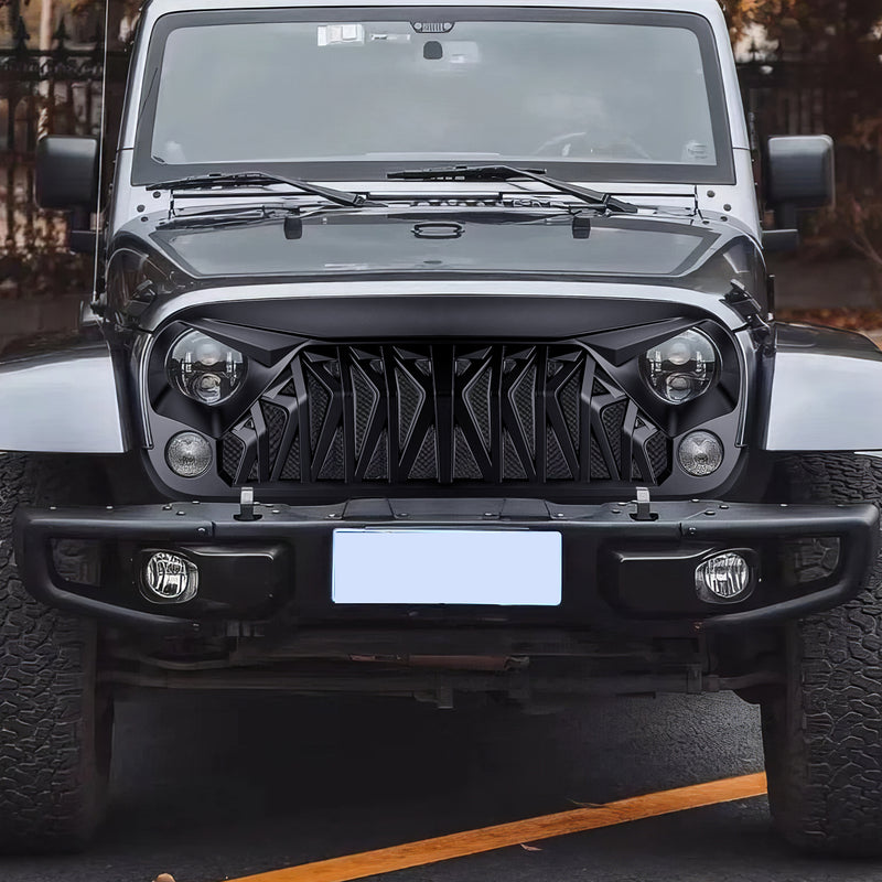 Jeep Wrangler JK/JKU Grilles Black/Red/White ABS Mustang