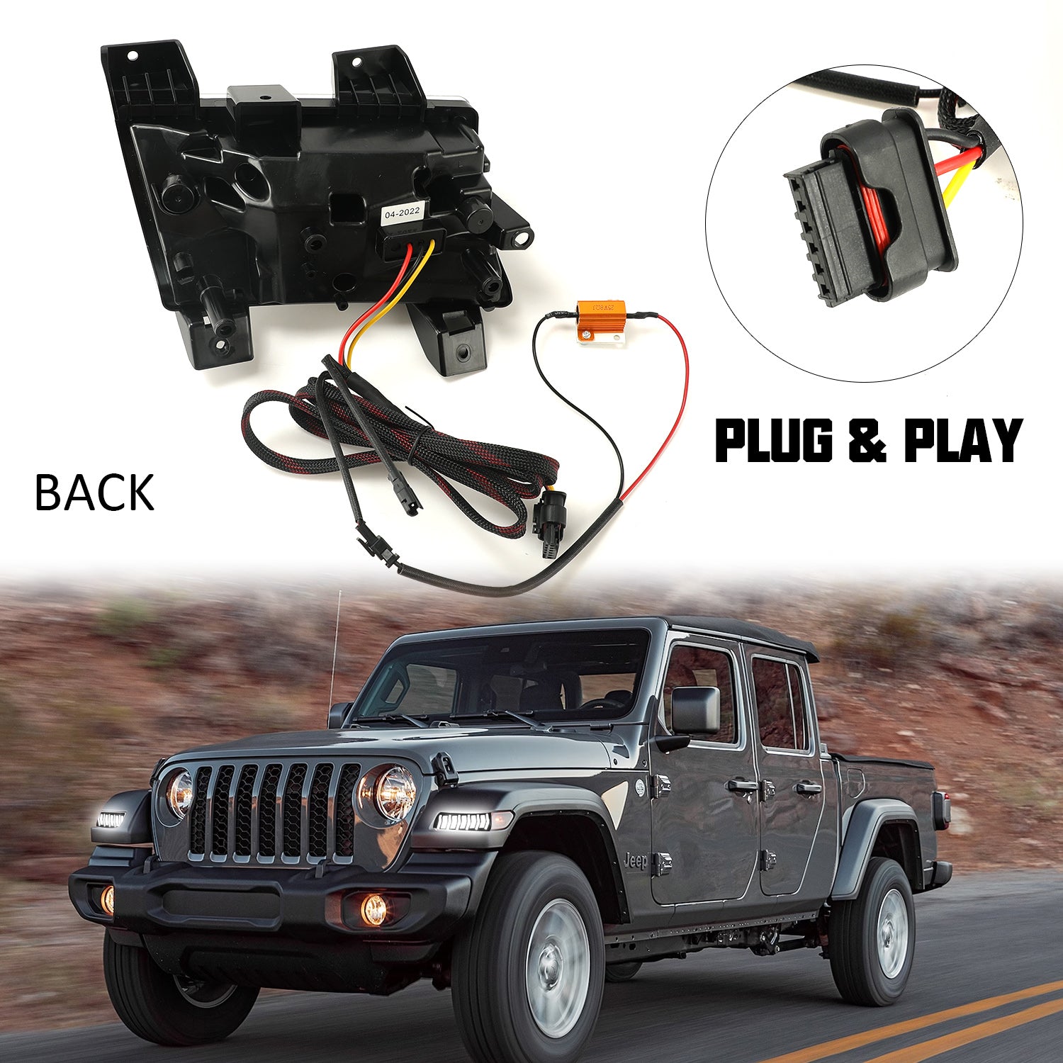 [SPORT MODELS ONLY] LED Fender Side Marker Lights for 2018+ Jeep Wrangler JL/JLU & Jeep Gladiator Sport Models