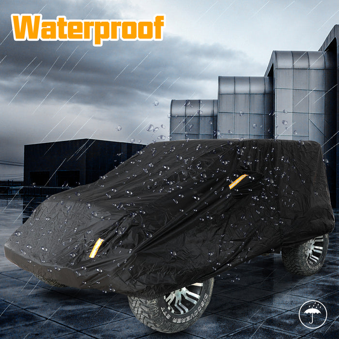 Jeep Wrangler 2-Door Black Car Cover for 1987-2025 Jeep Wrangler  YJ TJ LJ JK JL