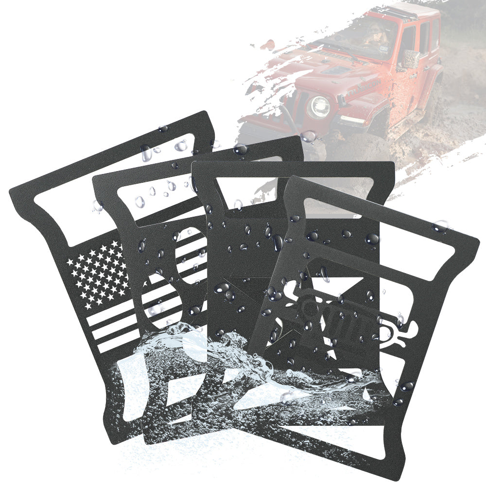 Tail Light Cover Guards for 2018-2026 Jeep Wrangler JL JLU (Four Pairs)