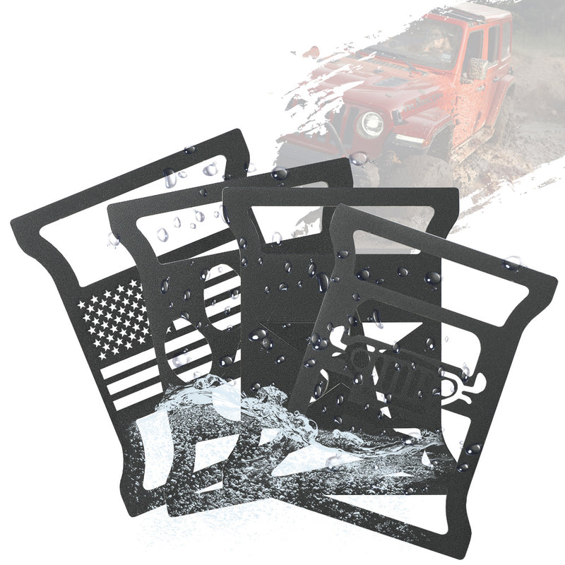 Tail Light Cover Guards for 2018-2025 Jeep Wrangler JL JLU (Four Pairs)