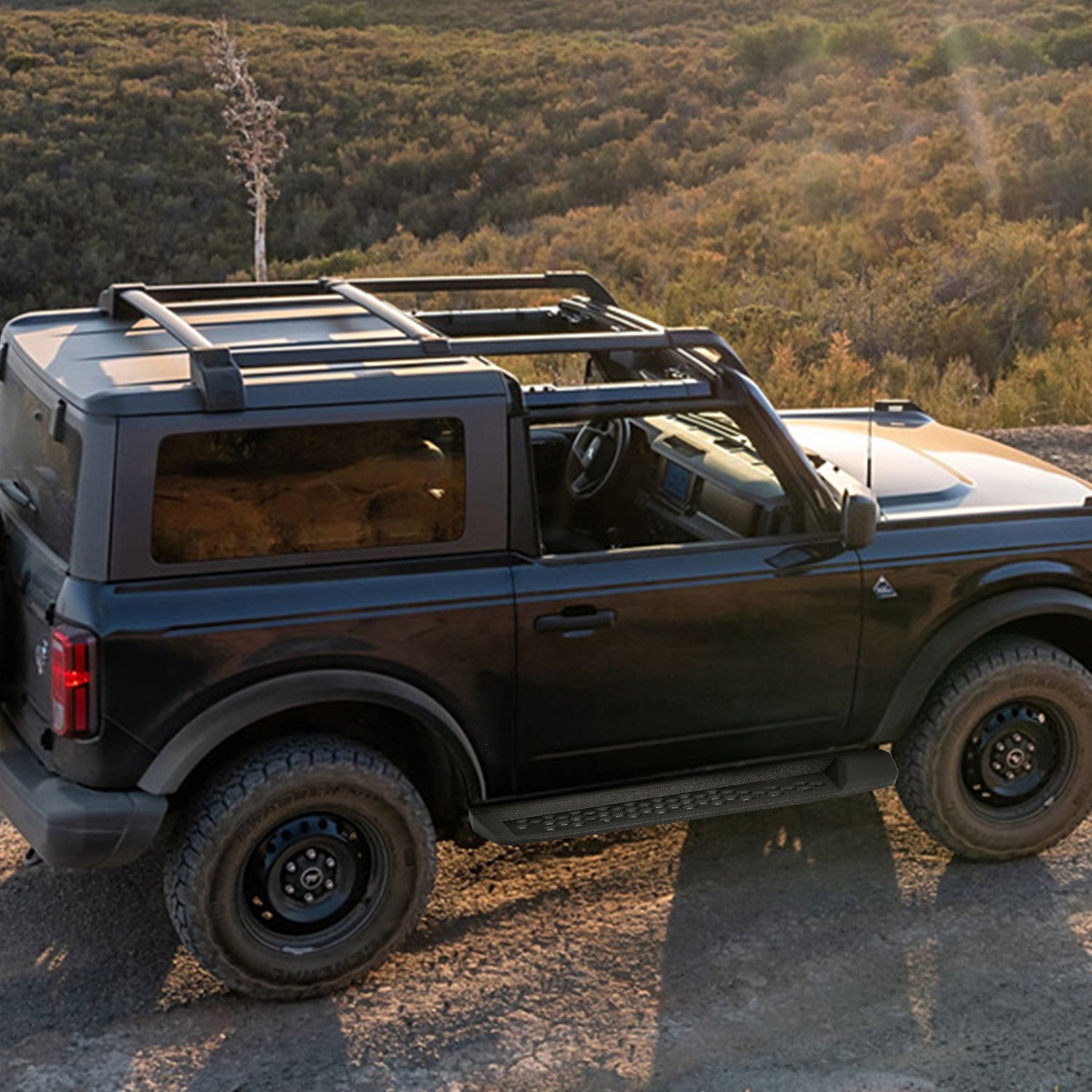 Heavy-Duty Carbon Steel Running Boards for 2021-2026 Ford Bronco 2-Door