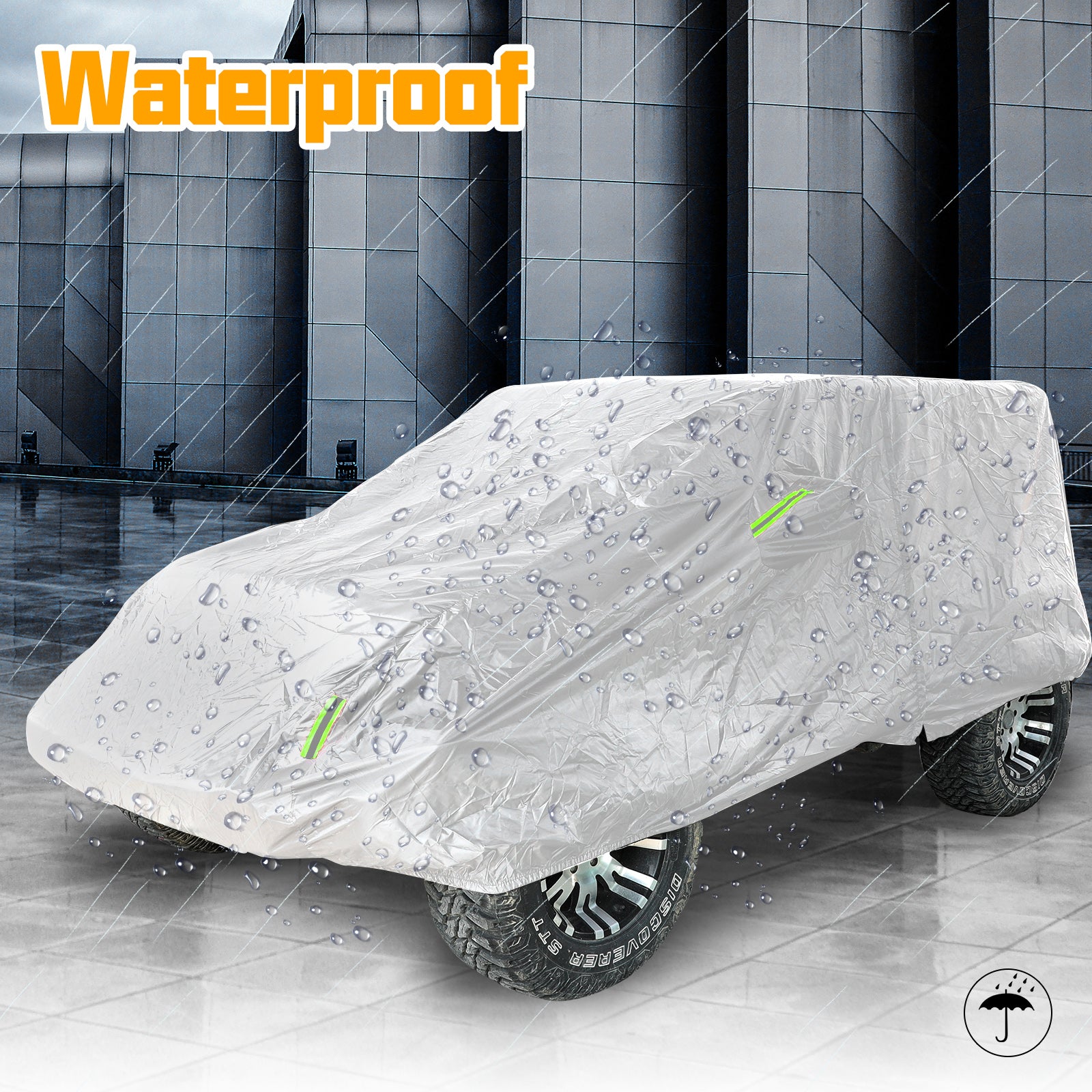 All-Weather Waterproof 4-Door Car Cover for Jeep Wrangler JKU, JLU & 4xe 4-Door (2007-Present)