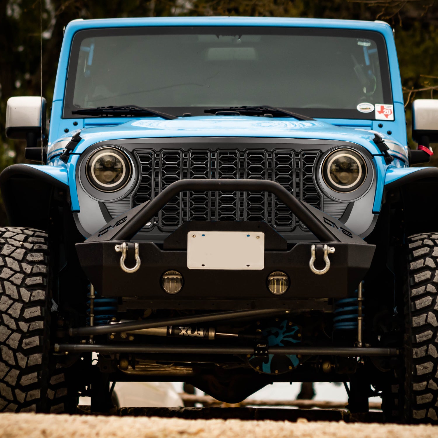 Mesh ABS Plastic Front Grille Compatible with 2007-2018 Wrangler JK/JKU – Aftermarket Replacement