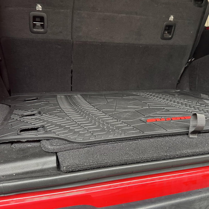 Heavy-Duty Rubber Cargo Mat for 2018–2026 Jeep Wrangler JLU 4-Door – Non-Slip, Odorless Cargo Liner
