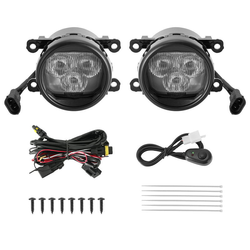 Round LED Fog Lights for 2021-2026 Ford Bronco – OEM Style Front Bumper Fog Lamps (Pair)