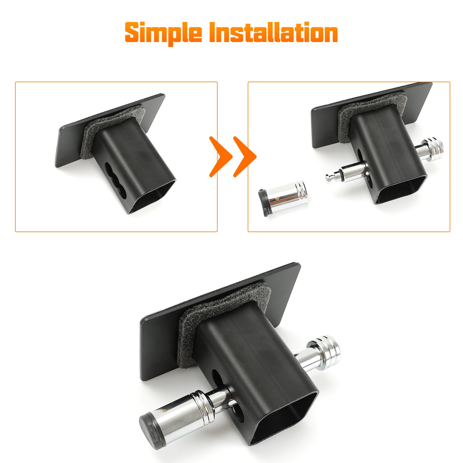 Premium Metal Trailer Hitch Cover for 2" Receivers with Locking Pin - Durable & Stylish