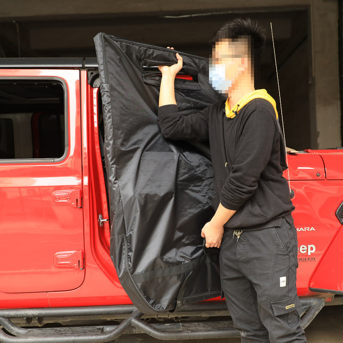 Jeep Hard Door Storage Bag 2PCS/4PCS for 1976-2024 Jeep Wrangler JK JL JKU JLU YJ TJ Jeep Gladiator JT