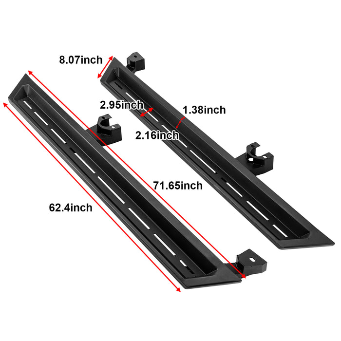 Jeep Running Boards Blade Series Carbon Steel Tubing for Jeep Wrangler 4xe JLU 4-Door (2018-2025）