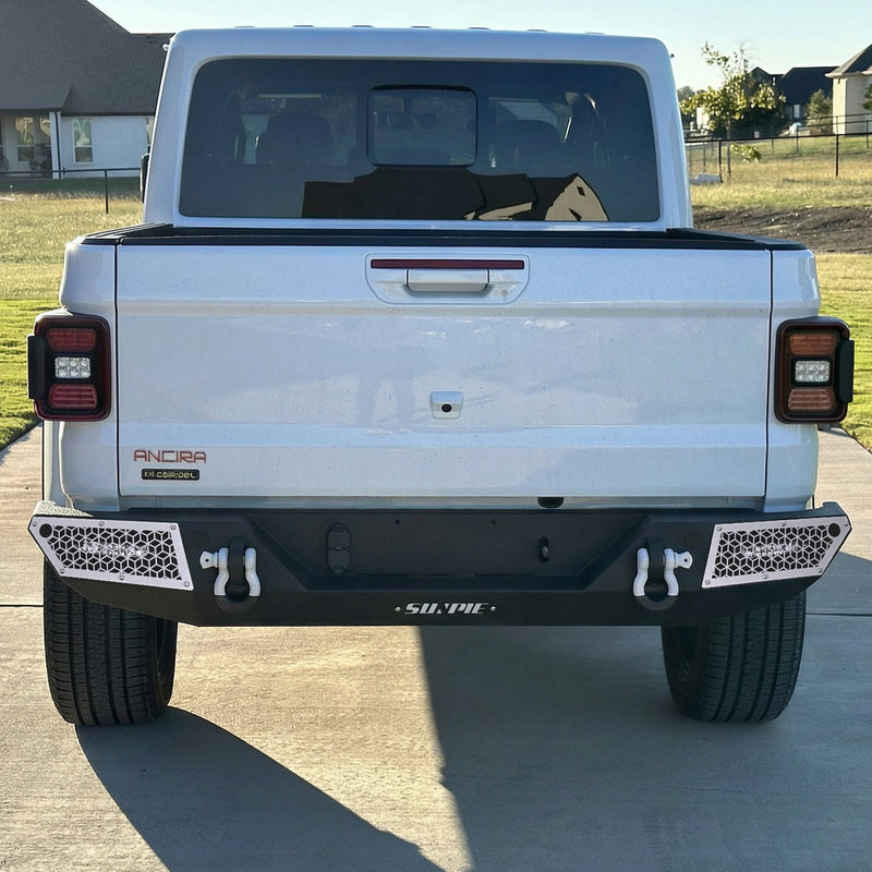 '19-'26 Jeep Gladiator JT Heavy-Duty Carbon Steel Rear Bumper (6 Colors Available)