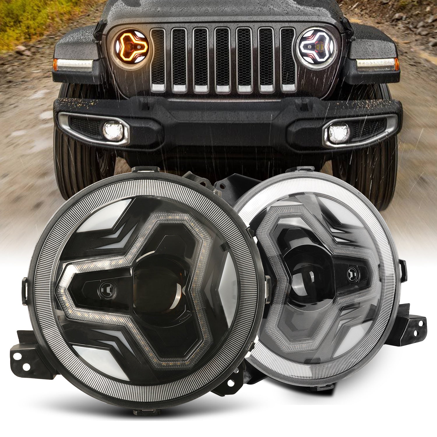 LOYO 9 inch Round LED Headlights Replacement for 2018-2025