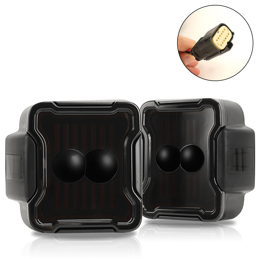 Sunpie High-Intensity Smoked LED Tail Lights for 2018-2026 Jeep Wrangler JL JLU & 4xe - 20W High Power Reverse Lights, Plug & Play