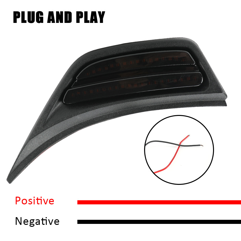 LED Fender Side Marker Lights DRL Dynamic Turn Signal Compatible with 2018-2026 Jeep Wrangler 4xe JL JLU Jeep Gladiator JT (2PCS)