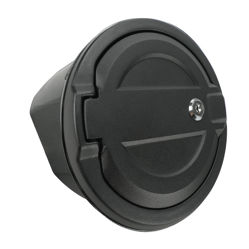 Locking Aluminum Fuel Filler Door Cover with key Accessories Compatible with 2018-2026 Jeep Wrangler 4xe JL JLU