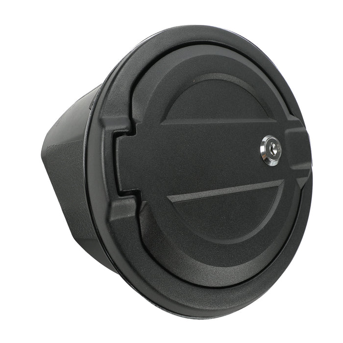 Locking Aluminum Fuel Filler Door Cover with key Accessories Compatible with 2018-2025 Jeep Wrangler 4xe JL JLU