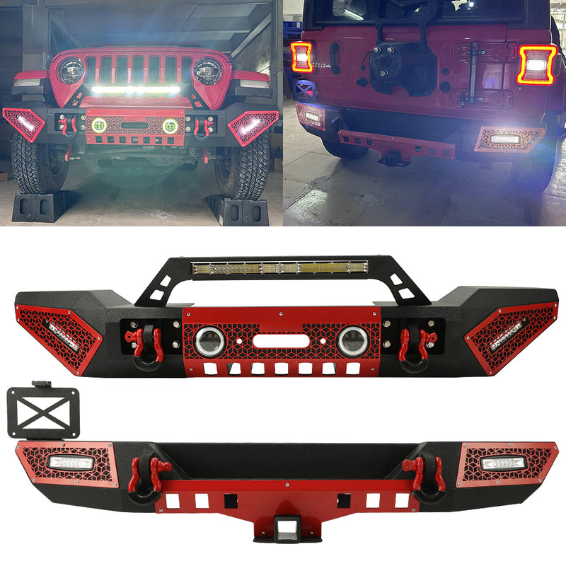 Sunpie 2007-2018 Jeep Wrangler JK/JKU Front & Rear Bumpers Combo Kits