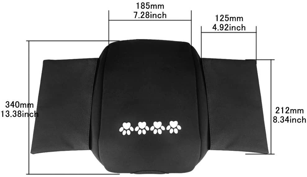 Center Console Cover with Storage Bag for 2011-2018 Jeep Wrangler JK JKU