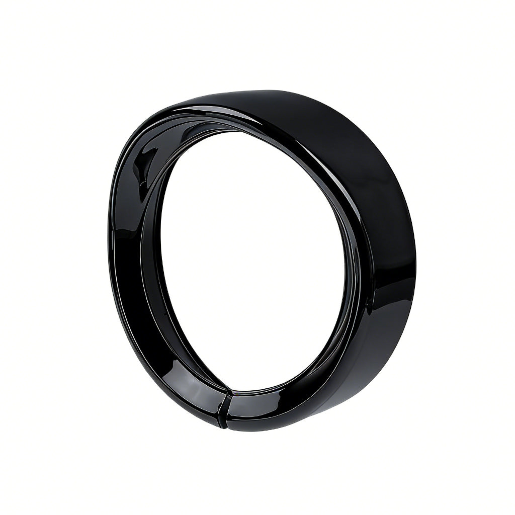 7Inch Harley Headlight Chrome/Black Ring, 7" Motorcycle Head Lamp Trim Rings Visor Type Decorate Ring