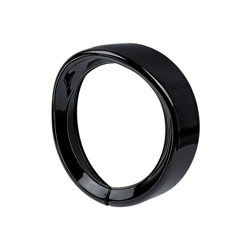 7Inch Harley Headlight Chrome/Black Ring, 7" Motorcycle Head Lamp Trim Rings Visor Type Decorate Ring