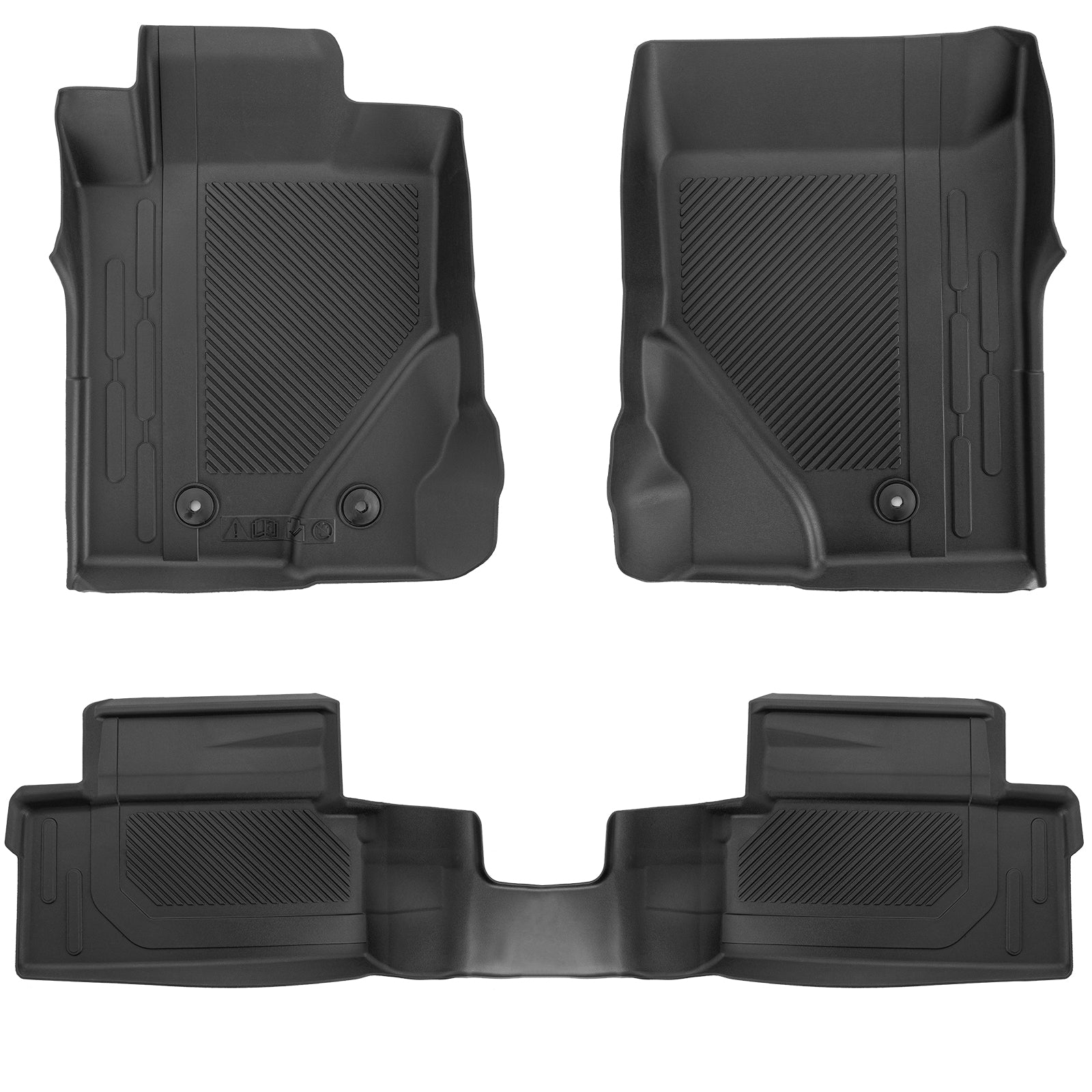 Bronco All Weather TPE Front & Rear Floor Mats for 2021-2026 Ford Bronco 2-Door