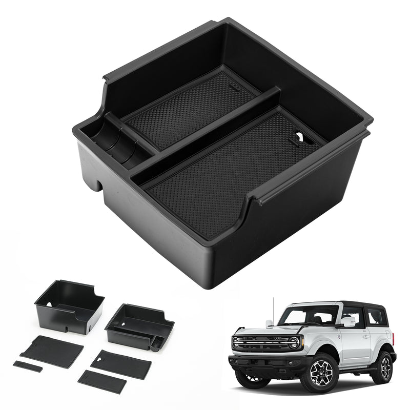 Center Console Storage Organizer for 2021-2024 Ford Bronco (Not compatible for Bronco Sport)