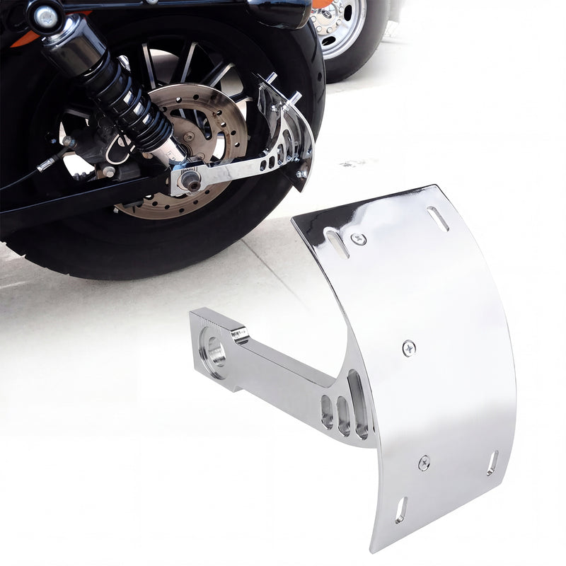 Motorcycle Curved Vertical Side Mount License Plate Tag Holder Bracket FITS All Sport Bikes and Cruisers. Harley, Kawasaki