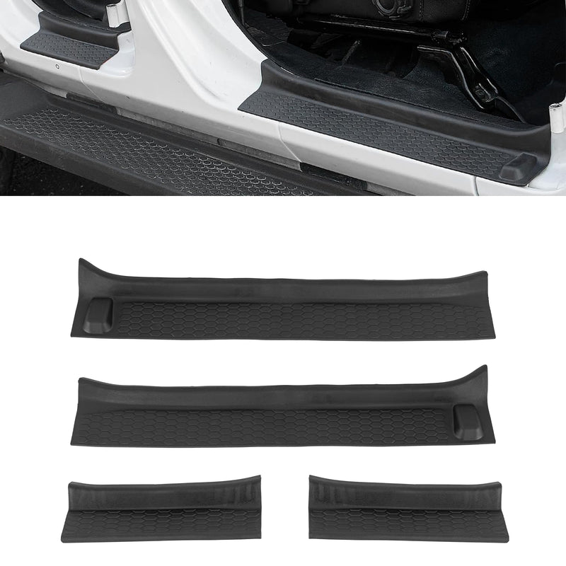 Door Sill Guards Kit for 2018-2026 Jeep Wrangler JL JLU 4XE and Jeep Gladiator JT (4 PCS)