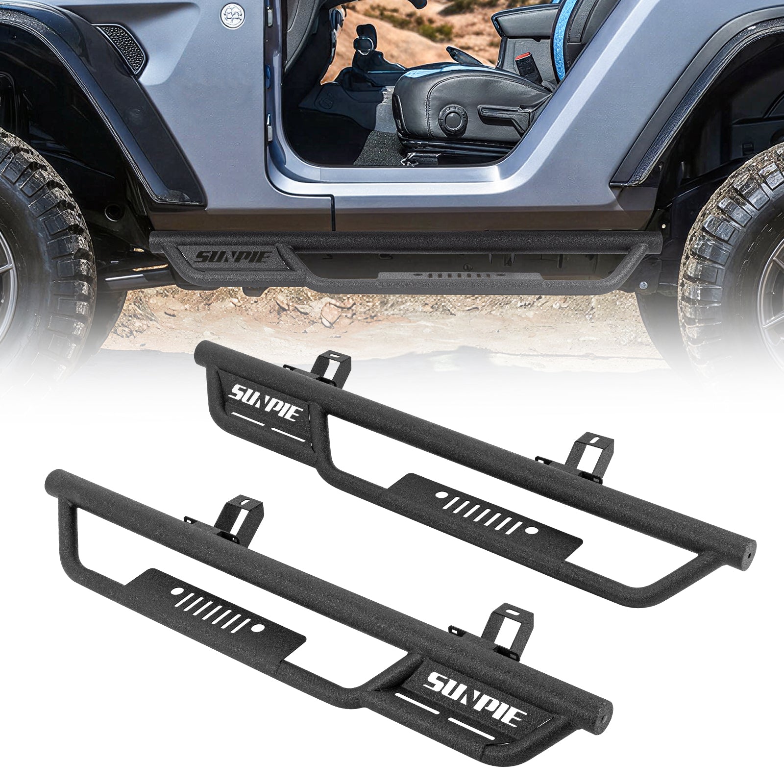 Entry-Level Carbon Steel Running Boards Side Steps for 2018-2026