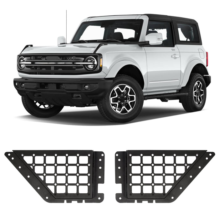 Front Door ABS TPE and Carbon Steel Storage Box Expansion for 2021+ Ford Bronco 2-4 Door