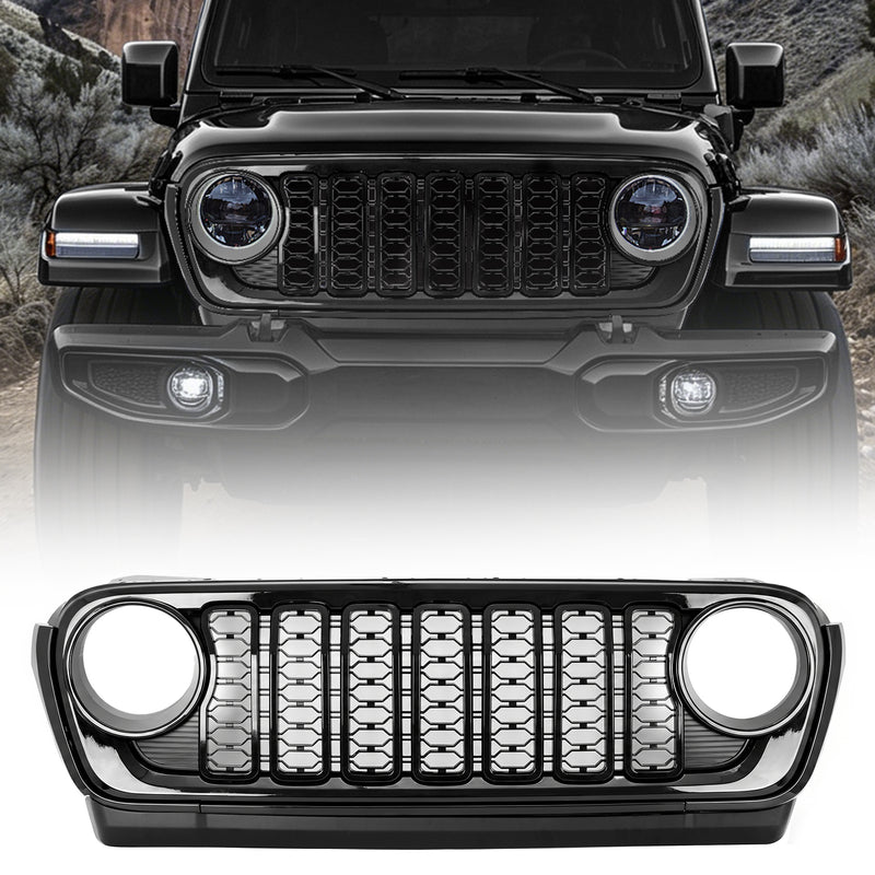 Modular ABS Front Grille Compatible with 2018–2026 Wrangler JL JLU 4xe & Gladiator JT – Available in 8 Color Options (Aftermarket Replacement)