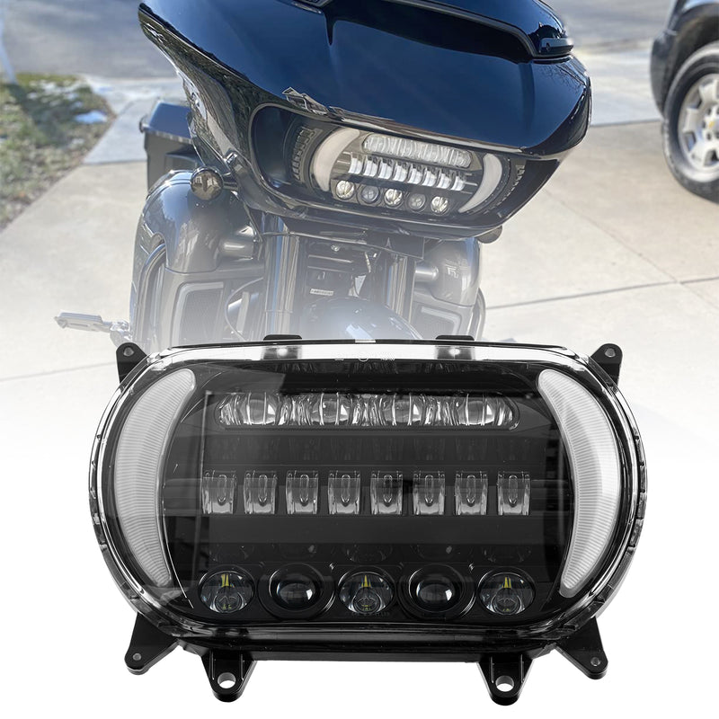 Harley-Davidson '15-'25 Road Glide 5.75" Black Dual Headlights with DRL and Turn Signals