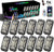 SUNPIE 4Pcs/8Pcs/12Pcs High Power Wide Angle RGBW LED Rock Lights Full Luminous Zone for Off Road Truck SUV ATV UTV Boats