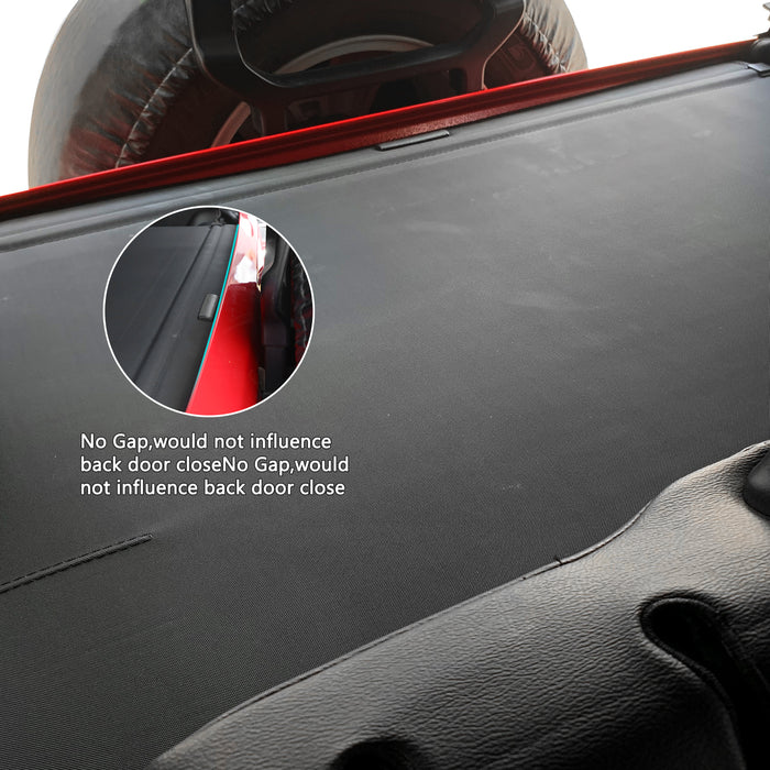 Retractable Cargo Cover Compatible with 2018-2024 Jeep Wrangler JLU 4 Doors (Not for 2.0T 4XE and Soft Top) Tonneau Cover No Gap Rear Trunk Cover Organizer Custom Fit Shielding Shade