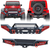 Jeep Wrangler Front and Rear Bumper Combo Kits with Winch Plate for 2018-2024 Wrangler JL/JLU 2 Door /4 Door