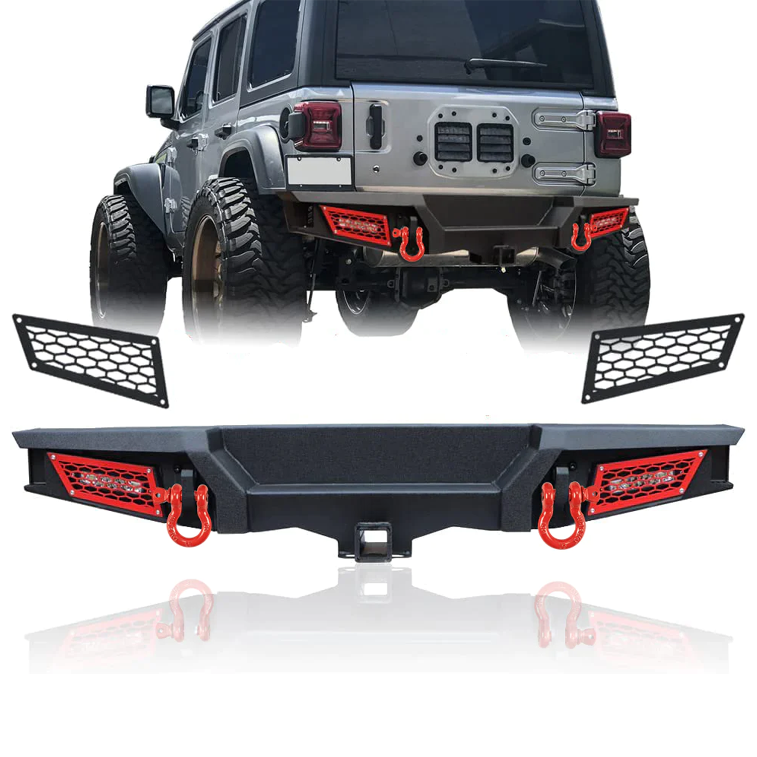 Jeep Rear Bumper Compatible With 2018-2022 Wrangler JL & JLU
