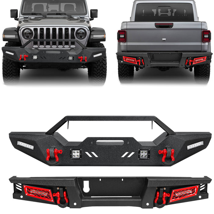 2019-2024 Jeep Gladiator JT Front & Rear Bumpers Combo Kits