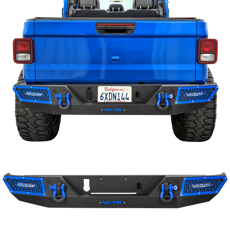 '19-'26 Jeep Gladiator JT Heavy-Duty Carbon Steel Rear Bumper (6 Colors Available)