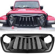 Jeep Grille (Bird of Prey) ABS Matte Black Mesh Grille for 2018-2024 Jeep Wrangler & Jeep Gladiator JT