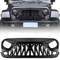 Jeep Wrangler JK/JKU Black ABS Mustang Grille