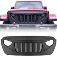 Jeep Grille (Transformers) with Mesh Matte Black Grid for 2018-2024 Jeep Wrangler & Jeep Gladiator JT