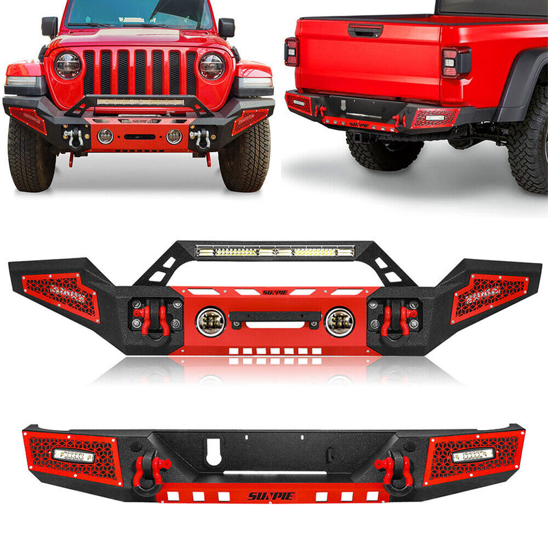 Sunpie B-Type 2019+ Jeep Gladiator JT Front & Rear Bumpers Combo Kits