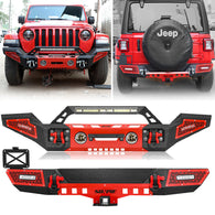 Sunpie B Model Jeep Wrangler JL/JLU Front & Rear Bumper Combo with License Plate Holder